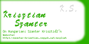 krisztian szanter business card